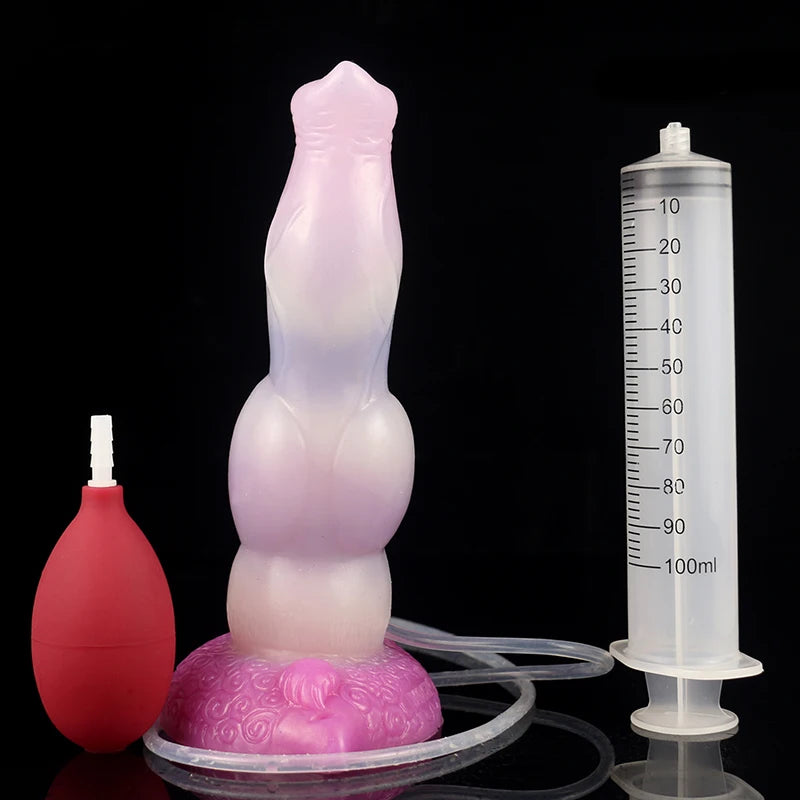 Squirting Function Knot Dildo Fantasy Wolf Dildo