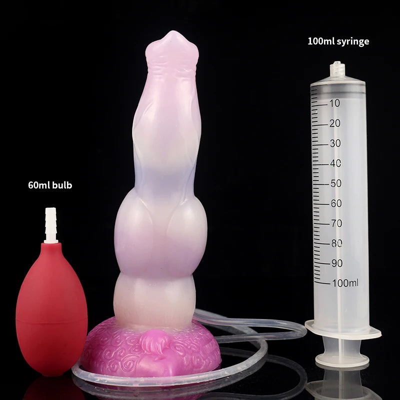 Squirting Function Knot Dildo Fantasy Wolf Dildo