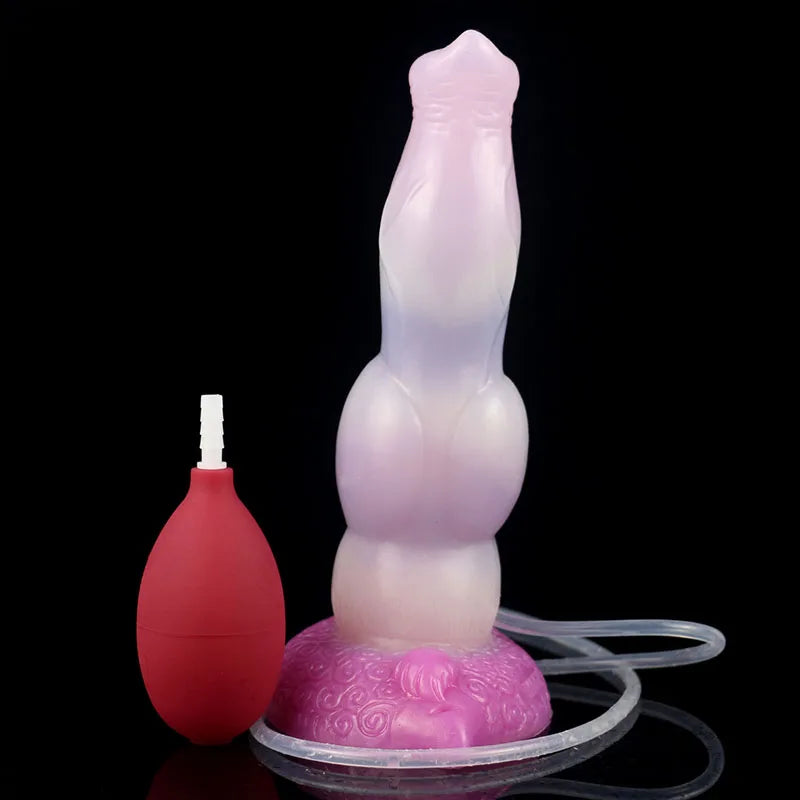 Squirting Function Knot Dildo Fantasy Wolf Dildo