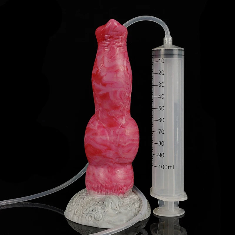 Squirting Function Knot Dildo Fantasy Wolf Dildo