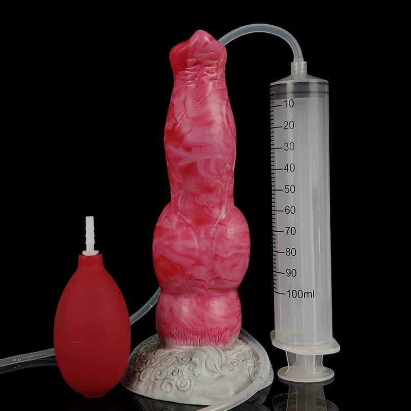 Squirting Function Knot Dildo Fantasy Wolf Dildo