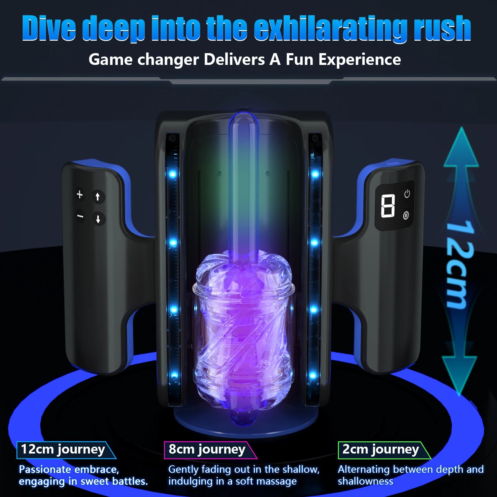 360° 9 Thrusting Vibration Blowjob Masturbating Machine