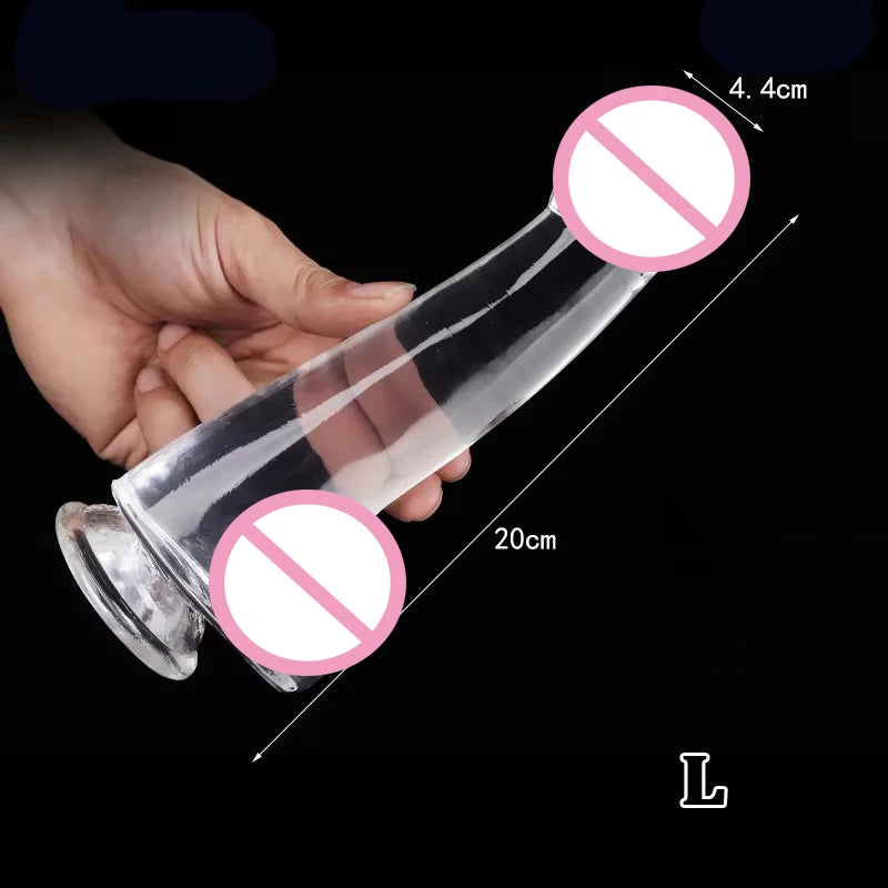 Crystal Simulation Dildo 4size Realistic