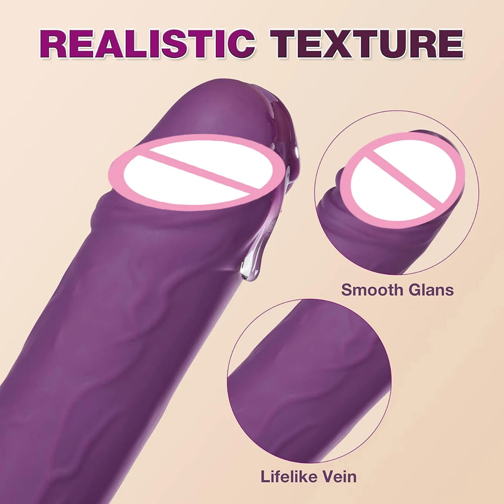 Thrusting Realistic Dildo Vibrator