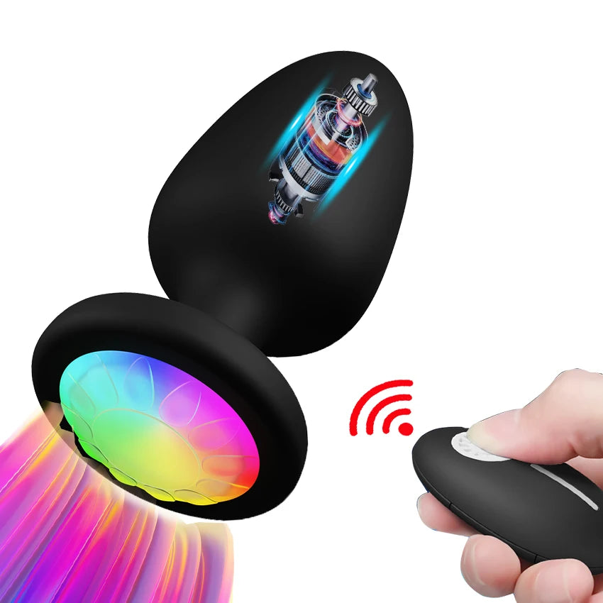 Anal Plug Vibrator LED APP Wireless Control