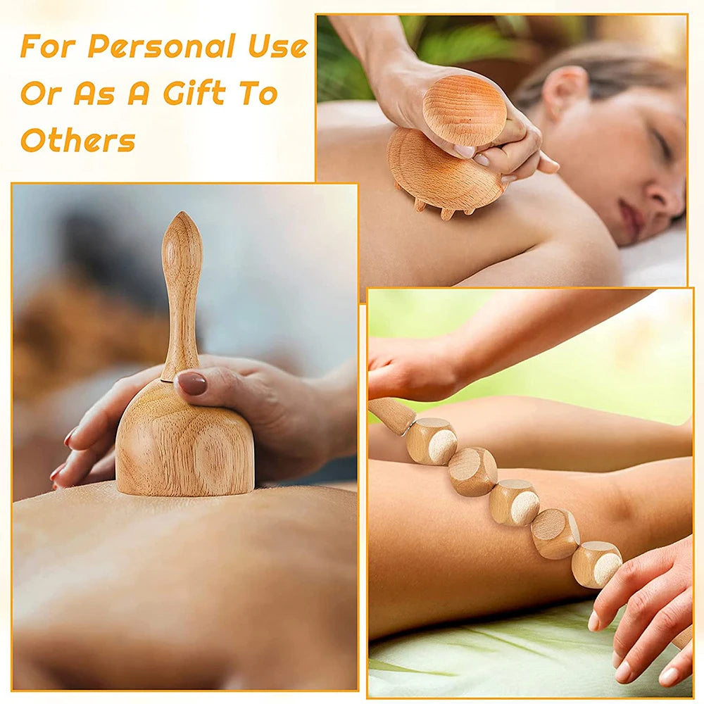 6 In 1 Wood Therapy Massage Tool