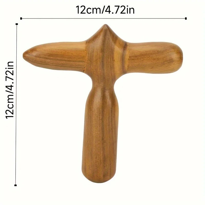 2 wooden massage sticks