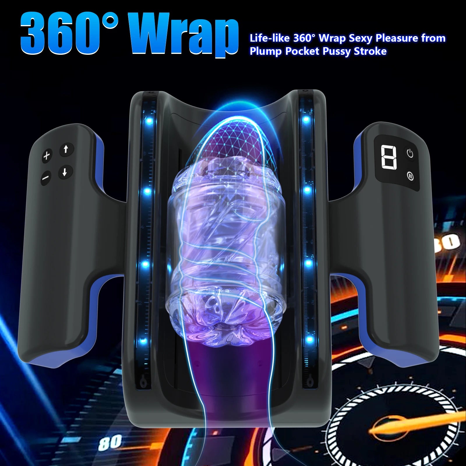 360° 9 Thrusting Vibration Blowjob Masturbating Machine