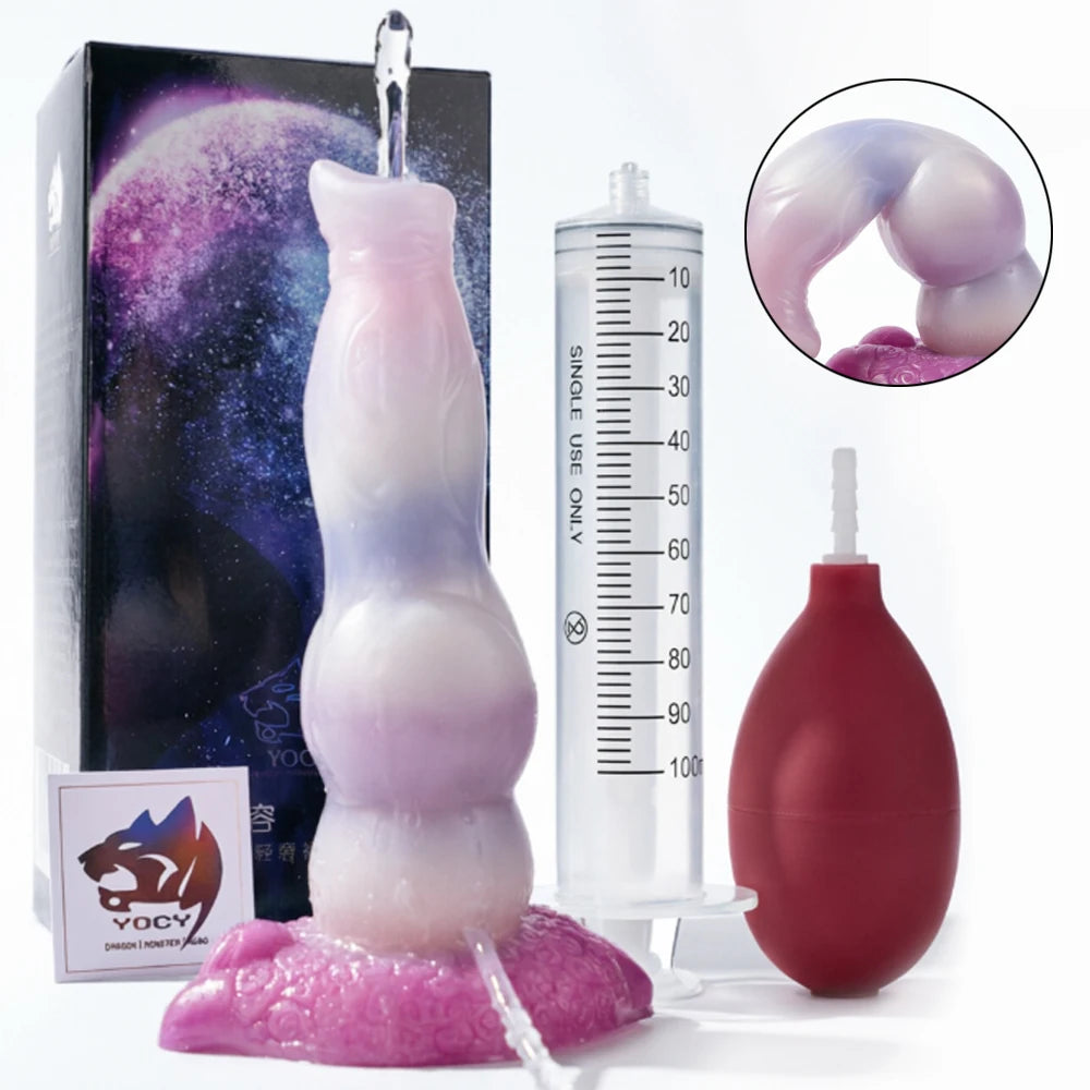 Squirting Function Knot Dildo Fantasy Wolf Dildo