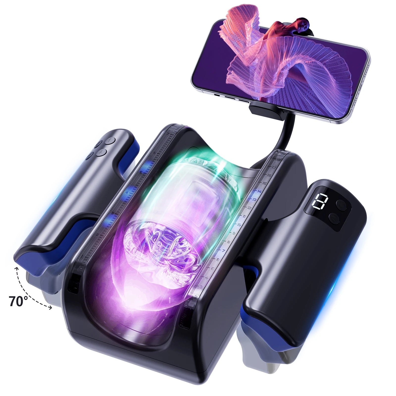 360° 9 Thrusting Vibration Blowjob Masturbating Machine