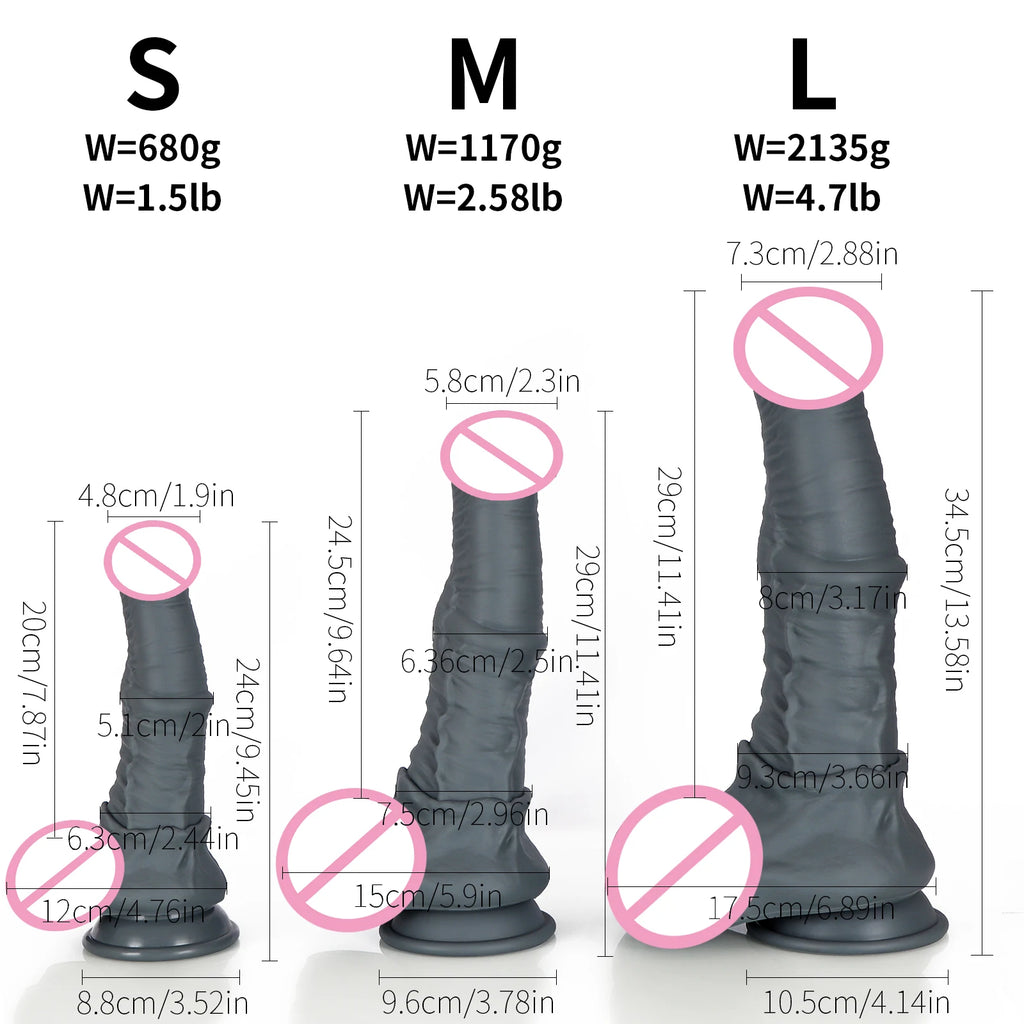 Big Silicone Soft Dog Dildo
