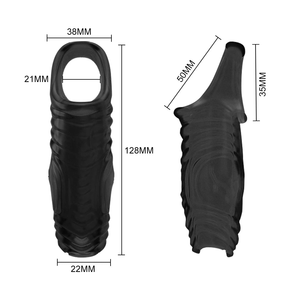 Men Penis Extender Sleeve Reusable Condoms