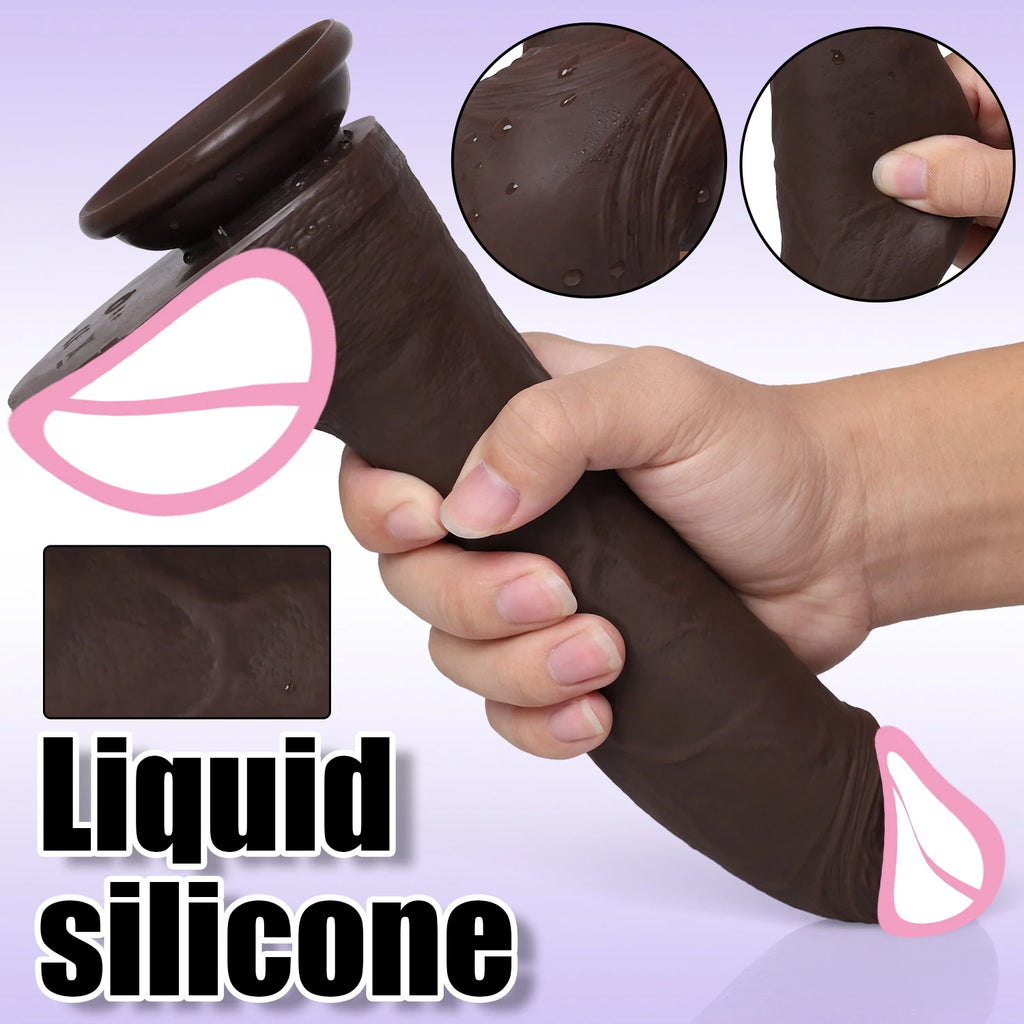 Black DildoVibrators Heating Penis