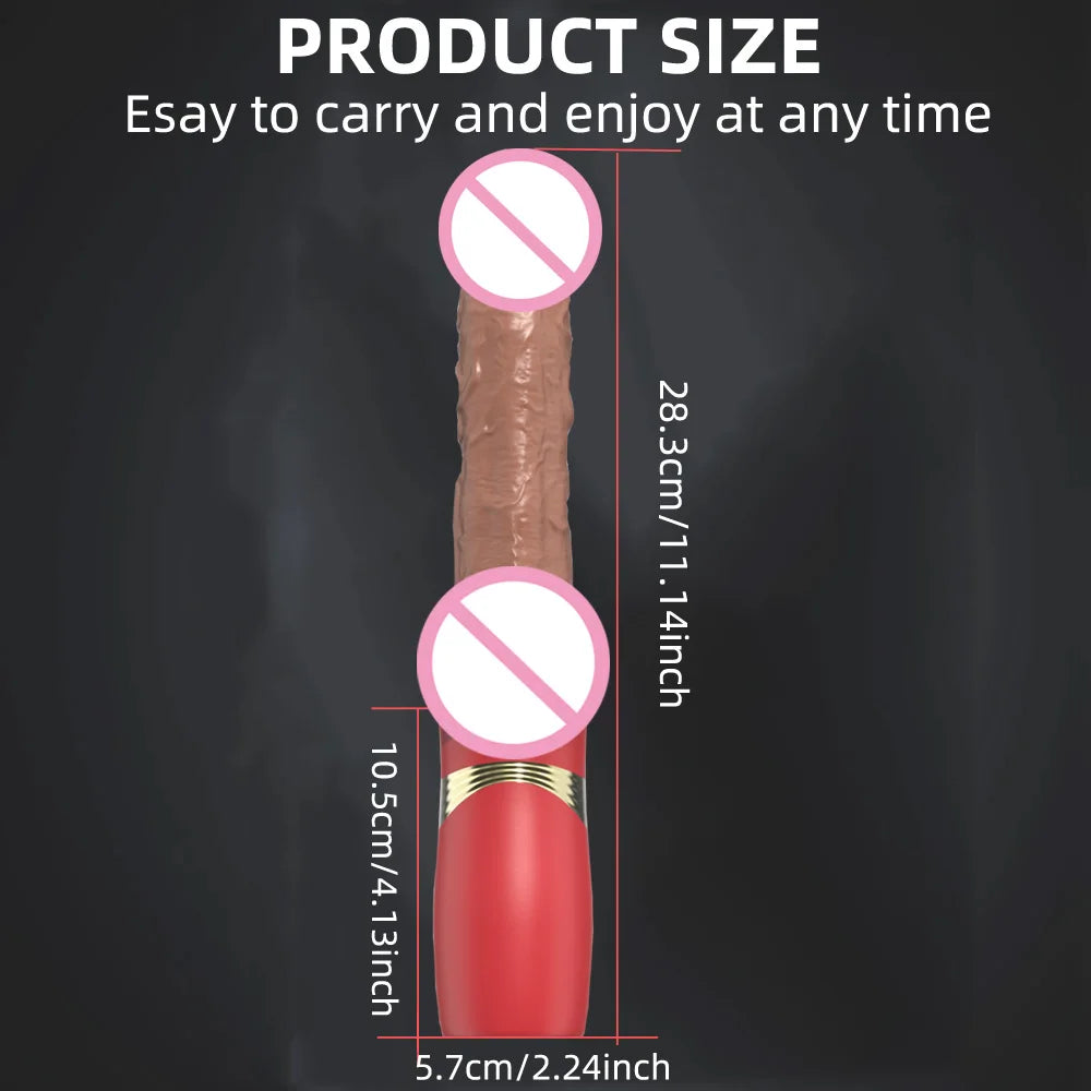 Vibrator Thrusting Dildo with multiple vibration modes
