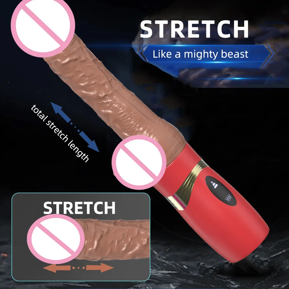 Vibrator Thrusting Dildo with multiple vibration modes