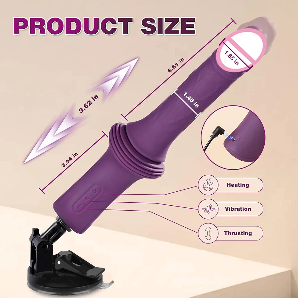Thrusting Realistic Dildo Vibrator