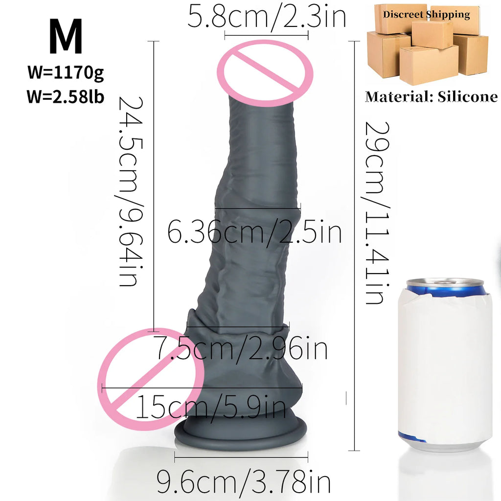 Big Silicone Soft Dog Dildo