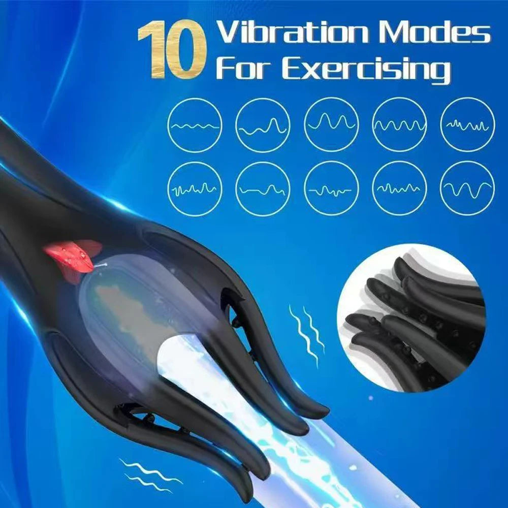 Male Penis Vibrator with Tongue Licking