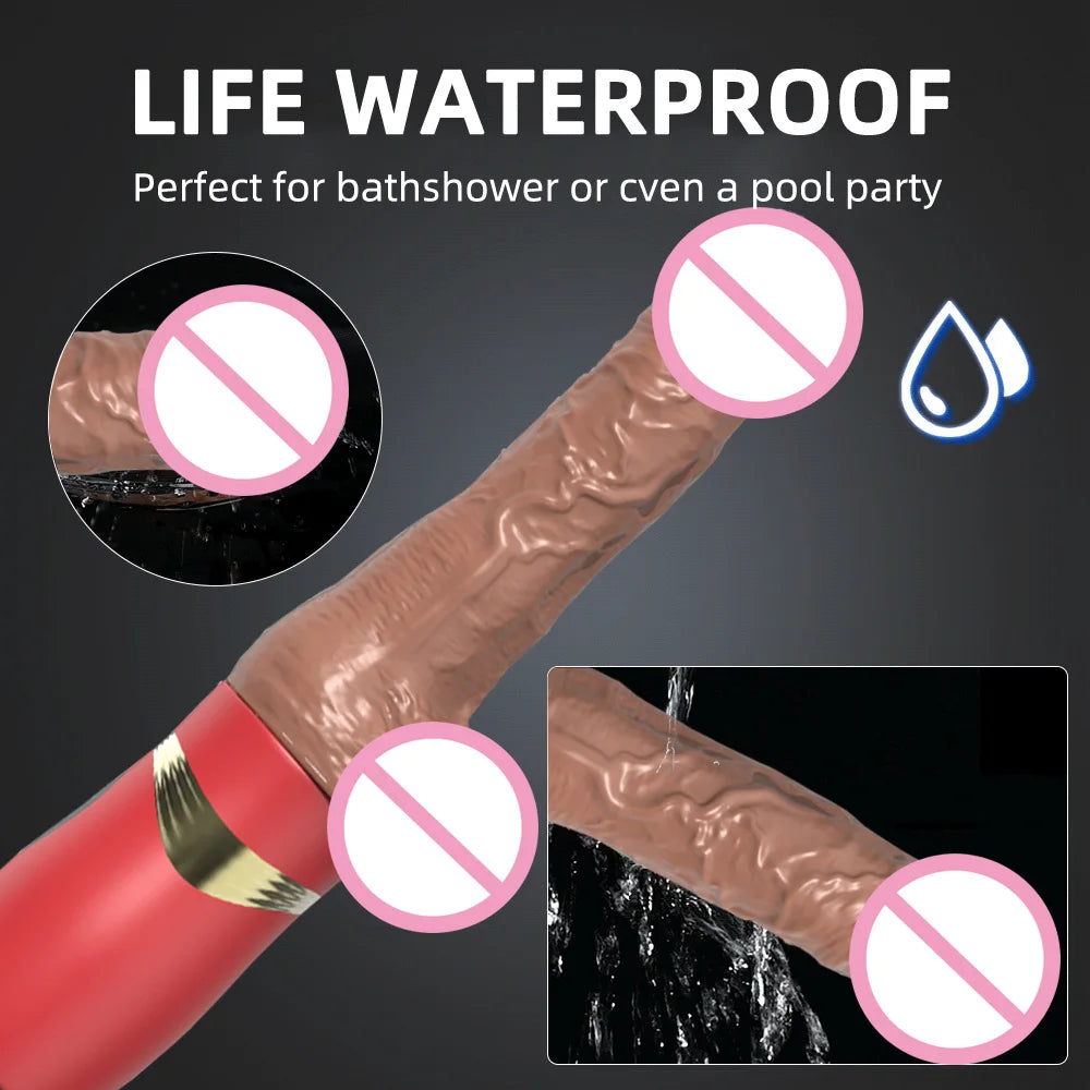 Vibrator Thrusting Dildo with multiple vibration modes