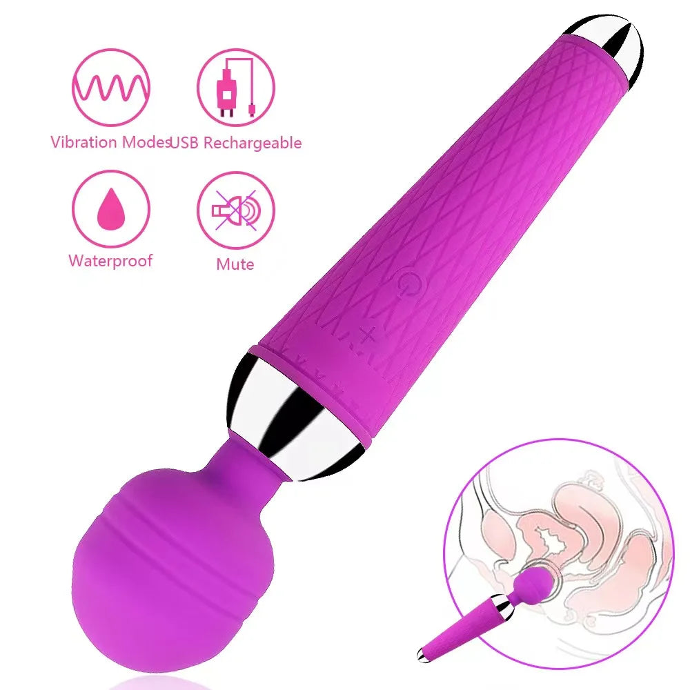 Vibrator, clitoral and vaginal stimulation