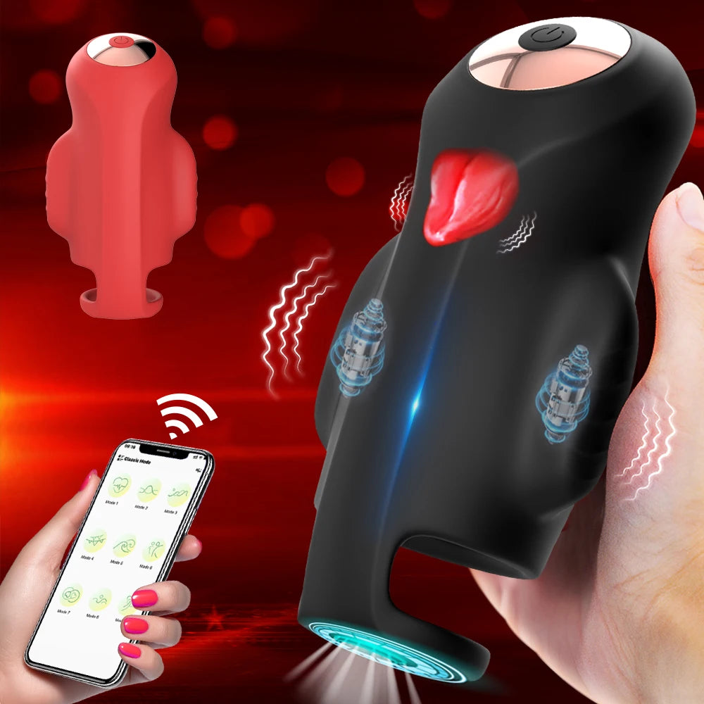 Male Masturbator Glans Vibrators APP Remote Control