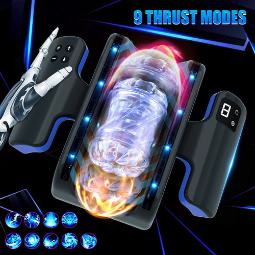 360° 9 Thrusting Vibration Blowjob Masturbating Machine