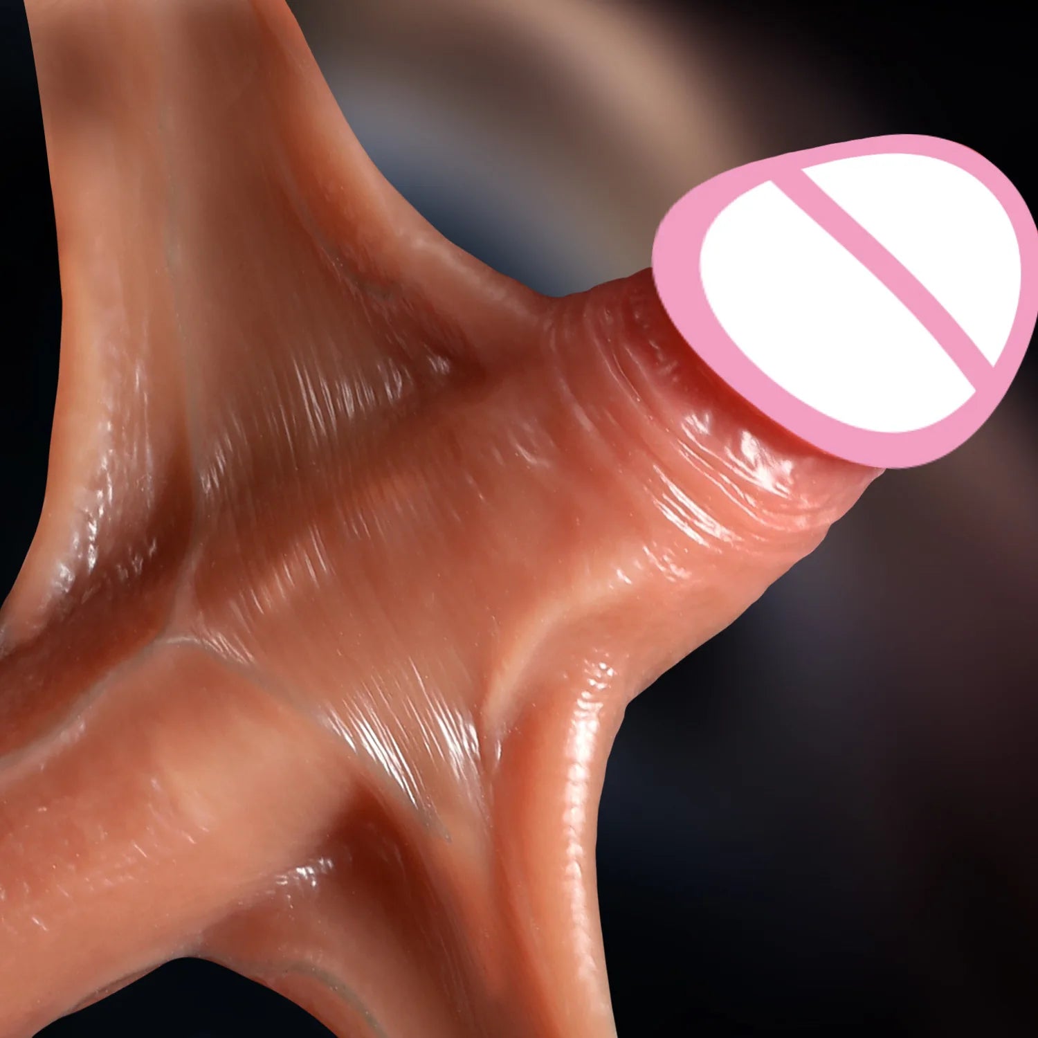 Squirt Dildo, Squirting through Water-Stored Scrotum,
