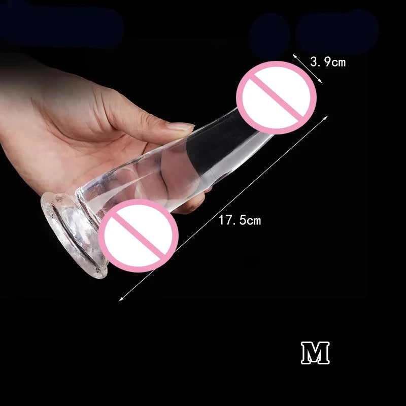 Crystal Simulation Dildo 4size Realistic