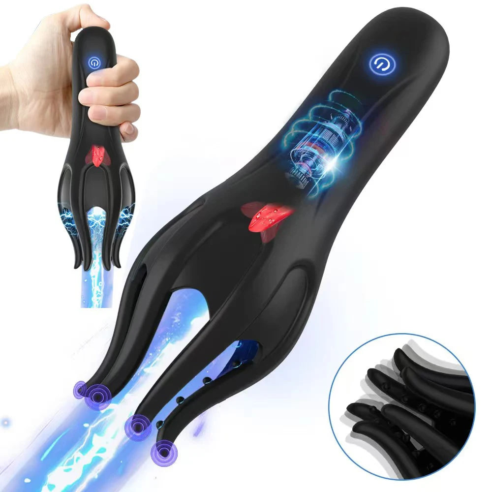 Male Penis Vibrator with Tongue Licking