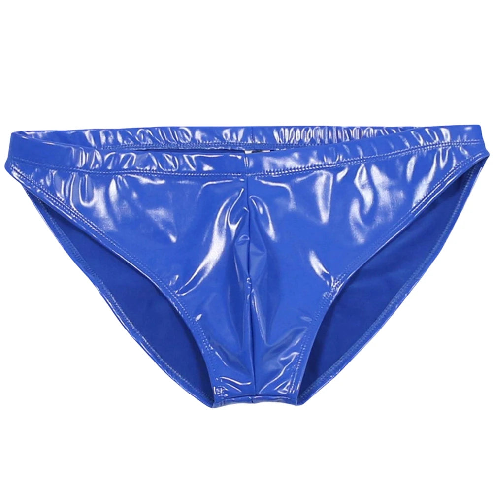 Men Sex Latex Glossy Package Underwear