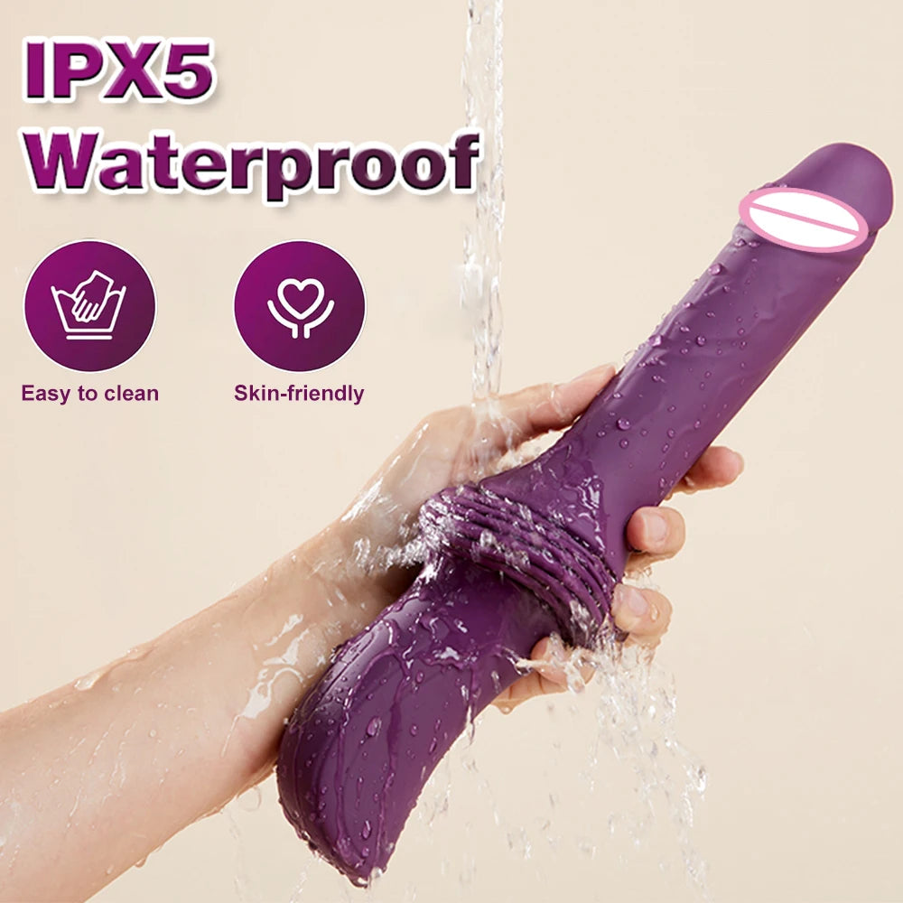 Thrusting Realistic Dildo Vibrator