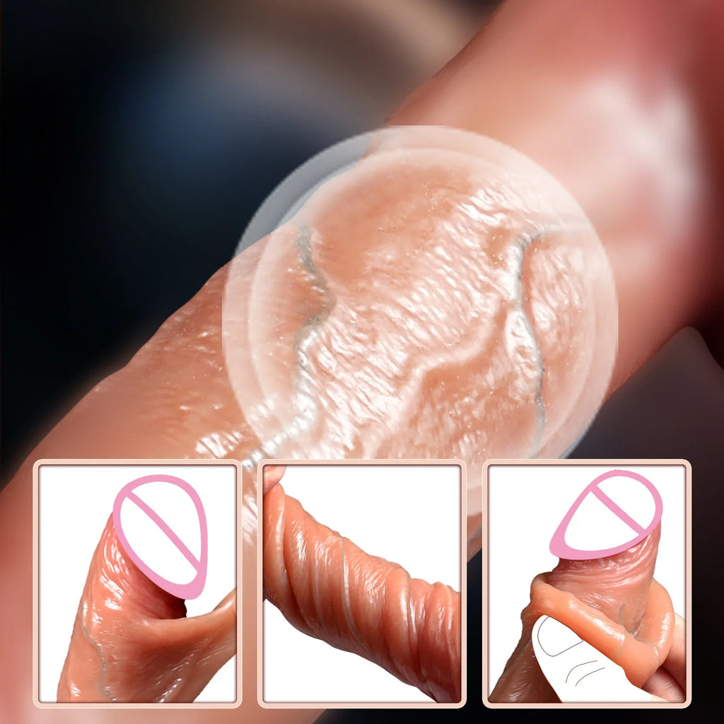 Squirt Dildo, Squirting through Water-Stored Scrotum,