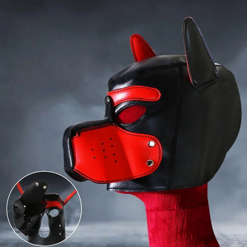 SM sex dog head mask for men