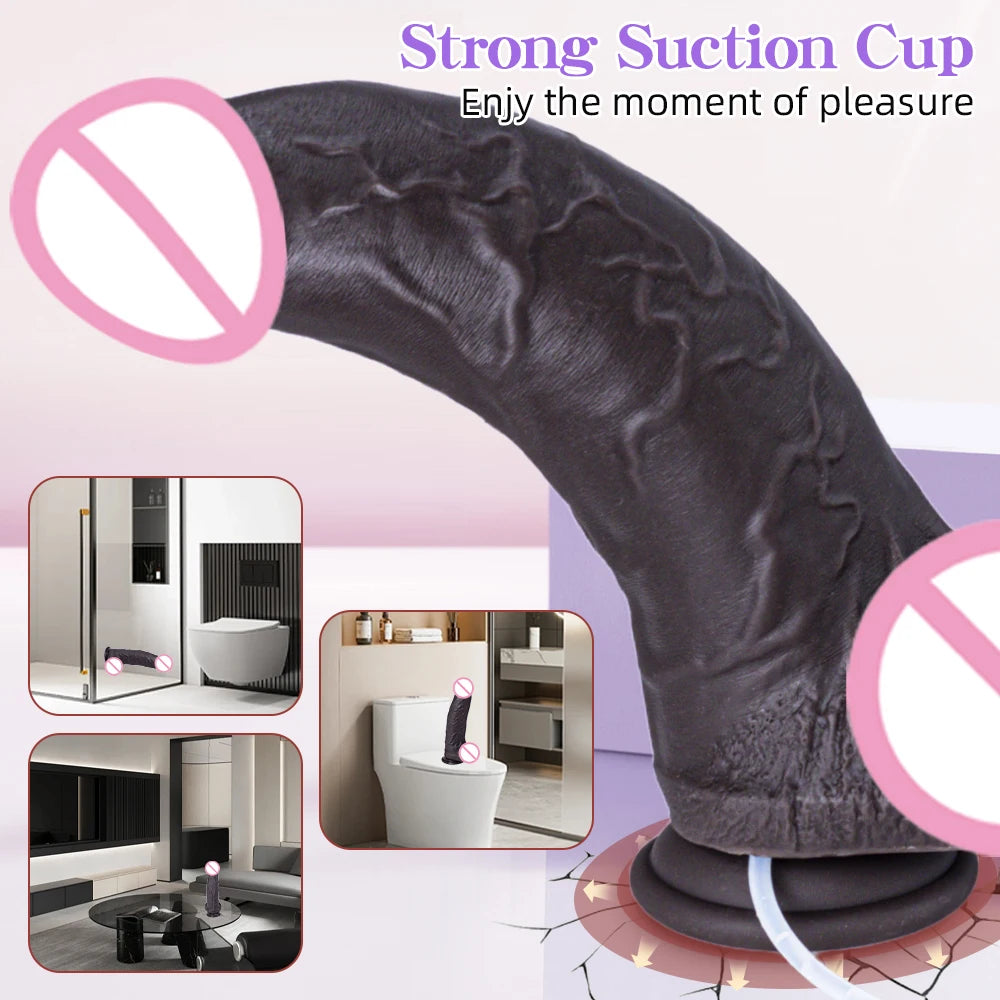Squirting Realistic Dildo Anal Ejaculating Penis with Strong Suction Cup