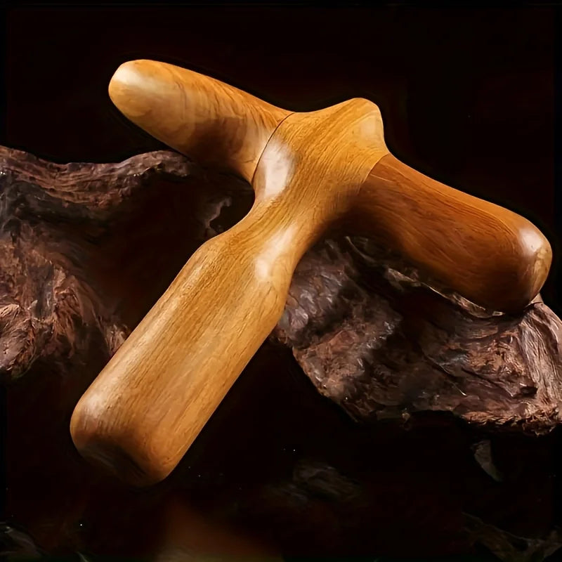 2 wooden massage sticks