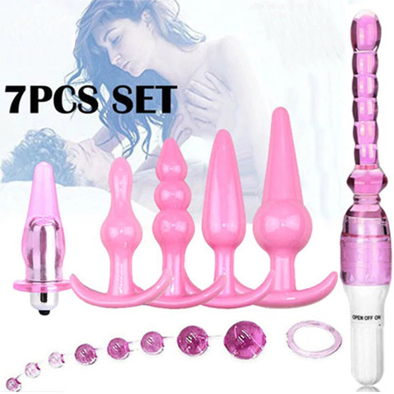 7pcs Set Vibrator Anal Plug