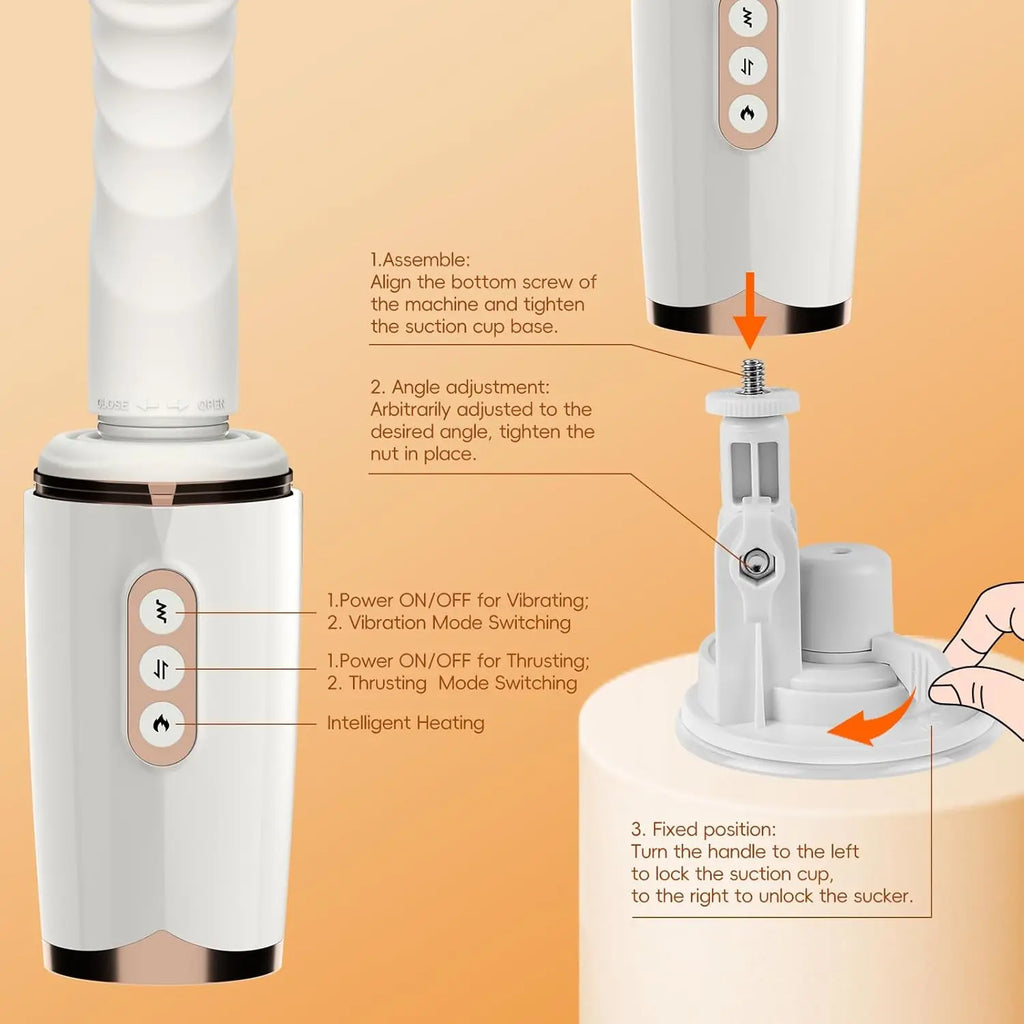 Rotatable Thrust Heating Dildo