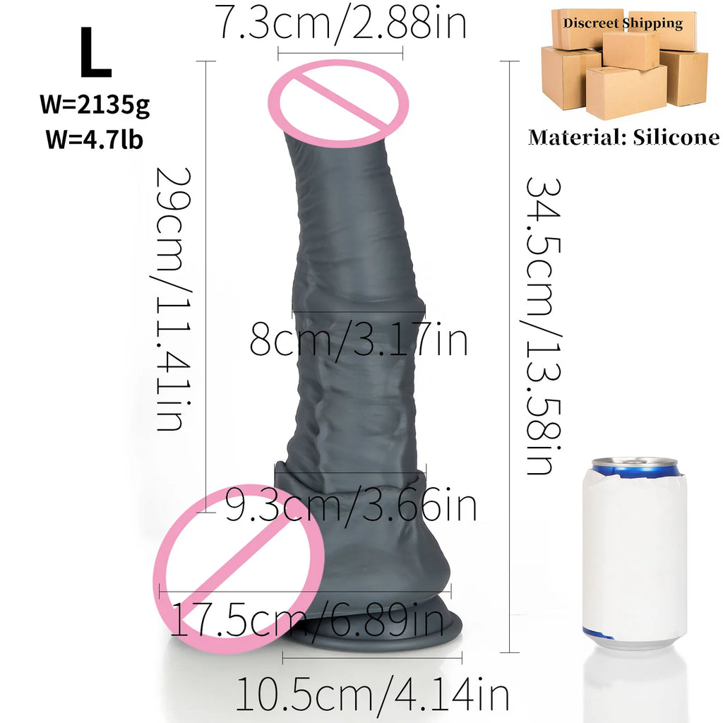 Big Silicone Soft Dog Dildo