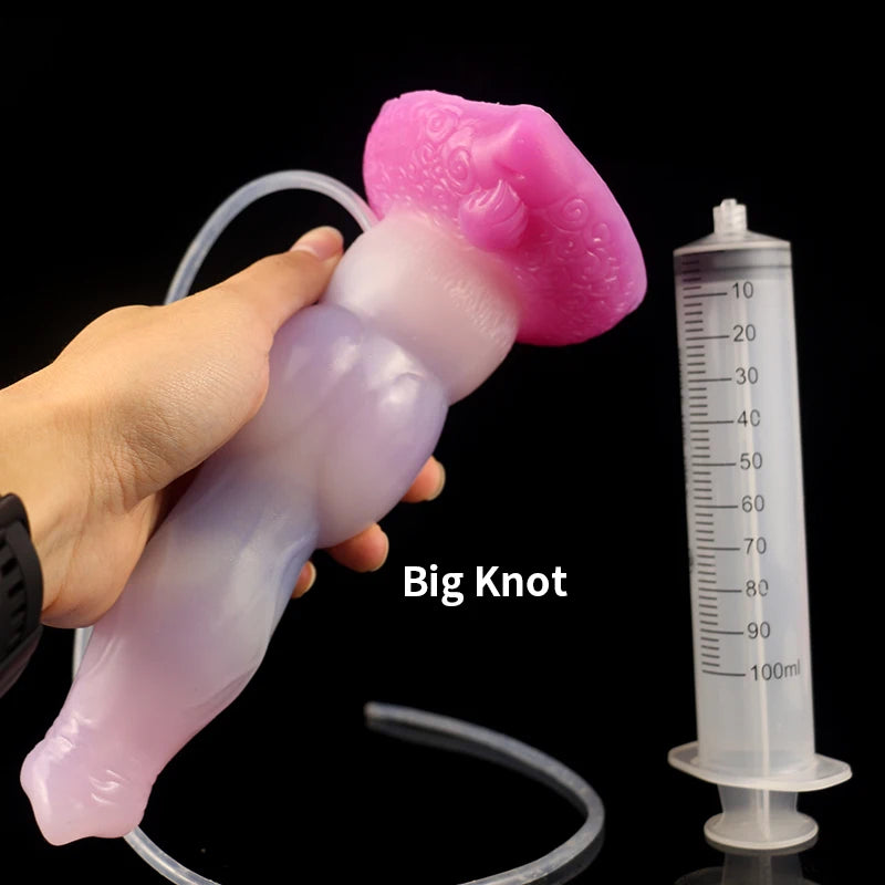 Squirting Function Knot Dildo Fantasy Wolf Dildo