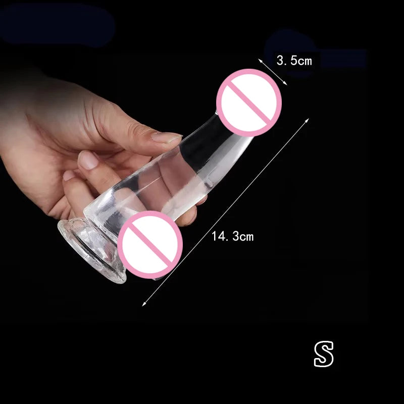 Crystal Simulation Dildo 4size Realistic