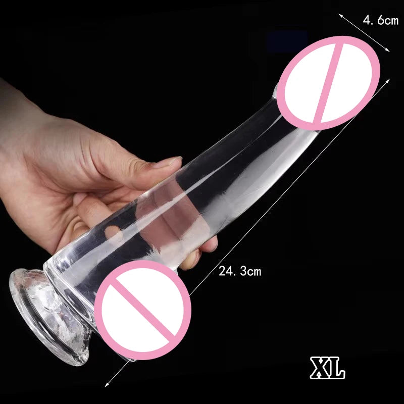 Crystal Simulation Dildo 4size Realistic