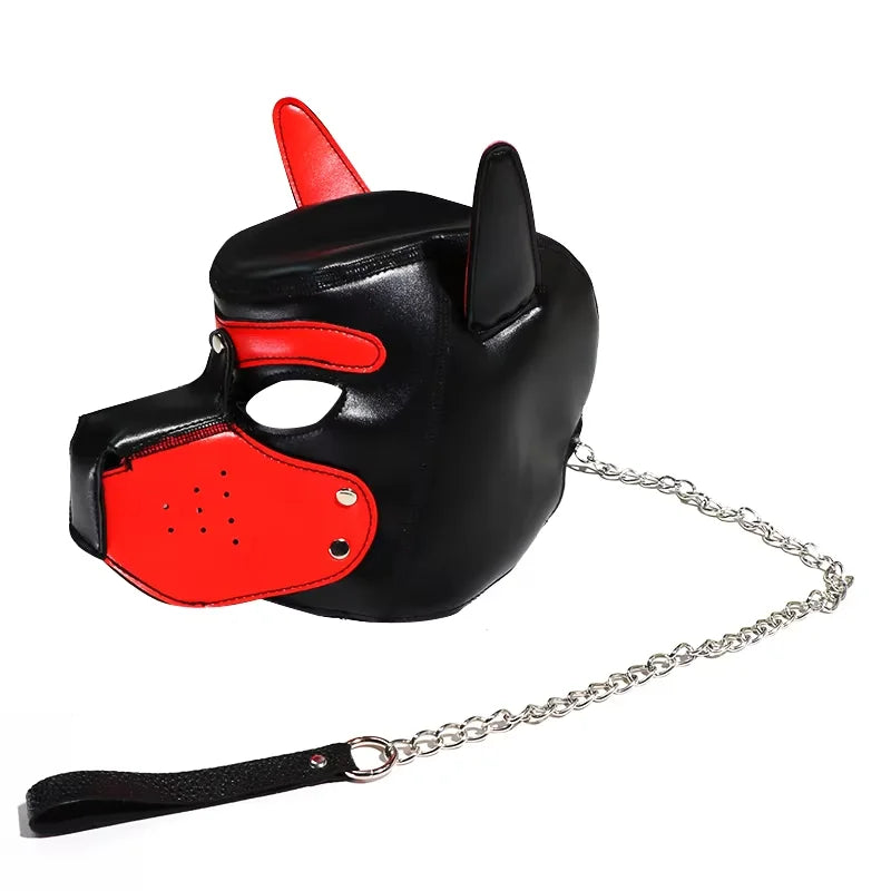 SM sex dog head mask for men
