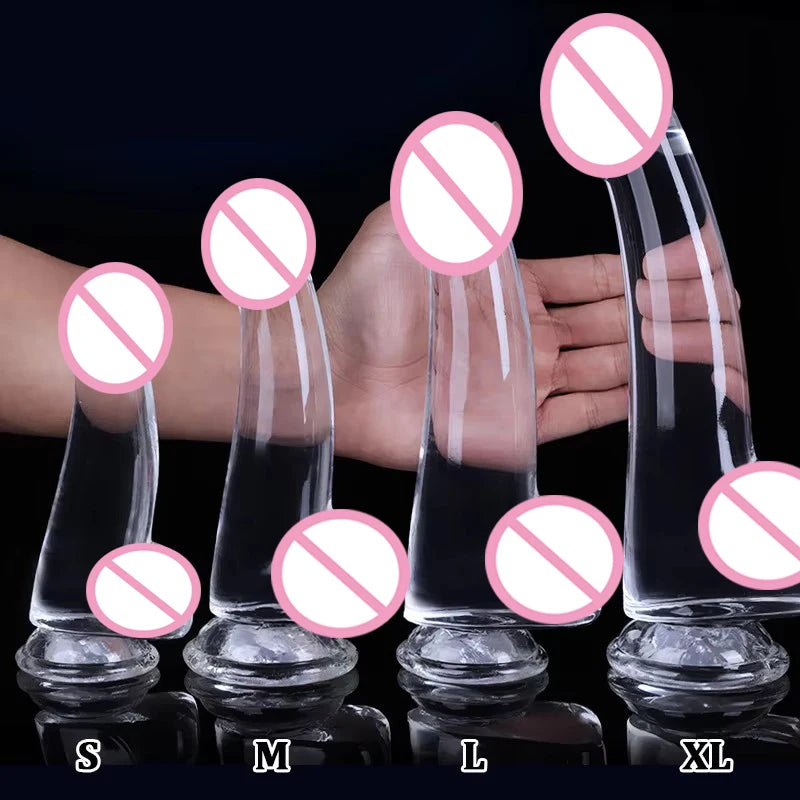 Crystal Simulation Dildo 4size Realistic