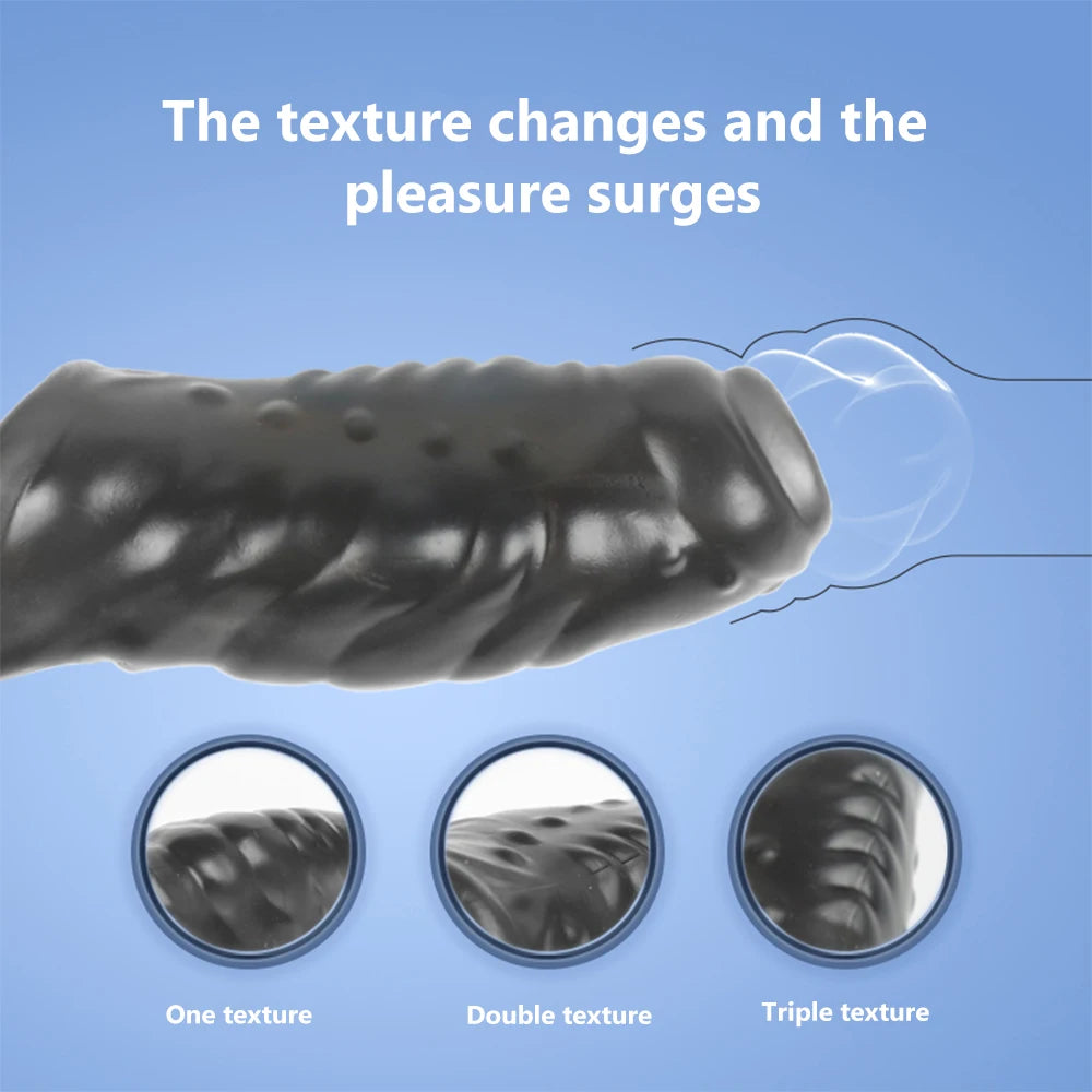 Men Penis Extender Sleeve Reusable Condoms