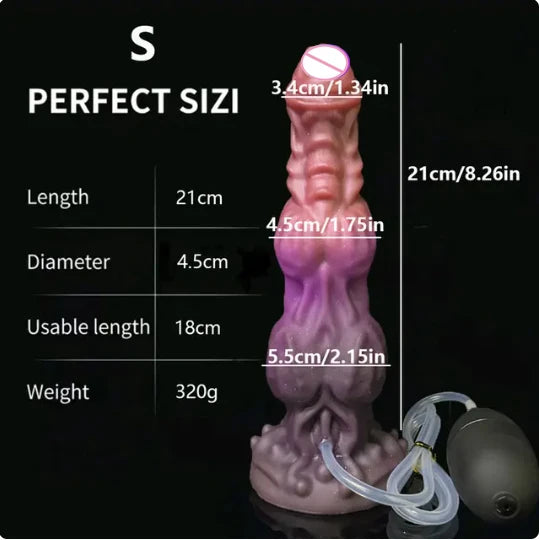 S/M/L Animal Ejaculating Dildo With Suction Cup Squirting
