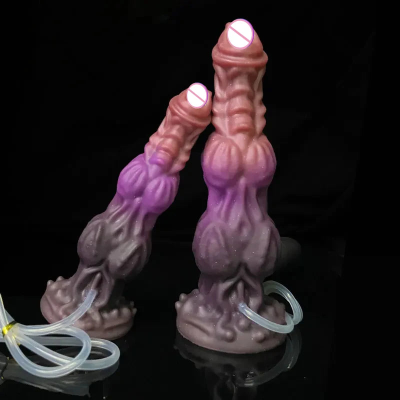 S/M/L Animal Ejaculating Dildo With Suction Cup Squirting