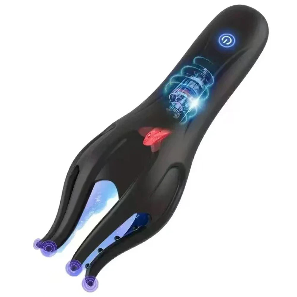 Male Penis Vibrator with Tongue Licking