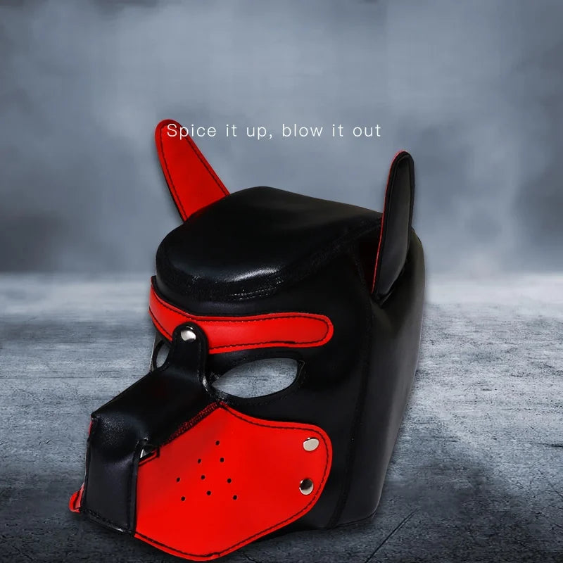 SM sex dog head mask for men