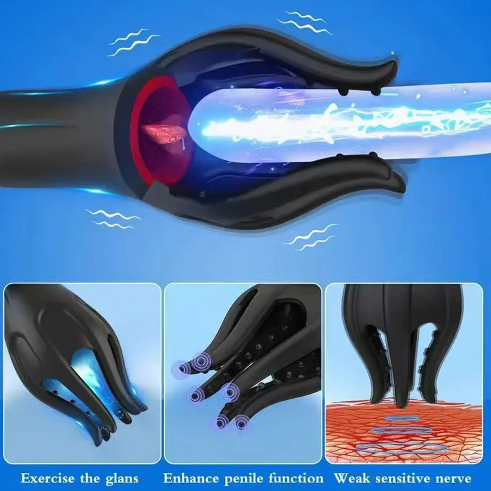 Male Penis Vibrator with Tongue Licking