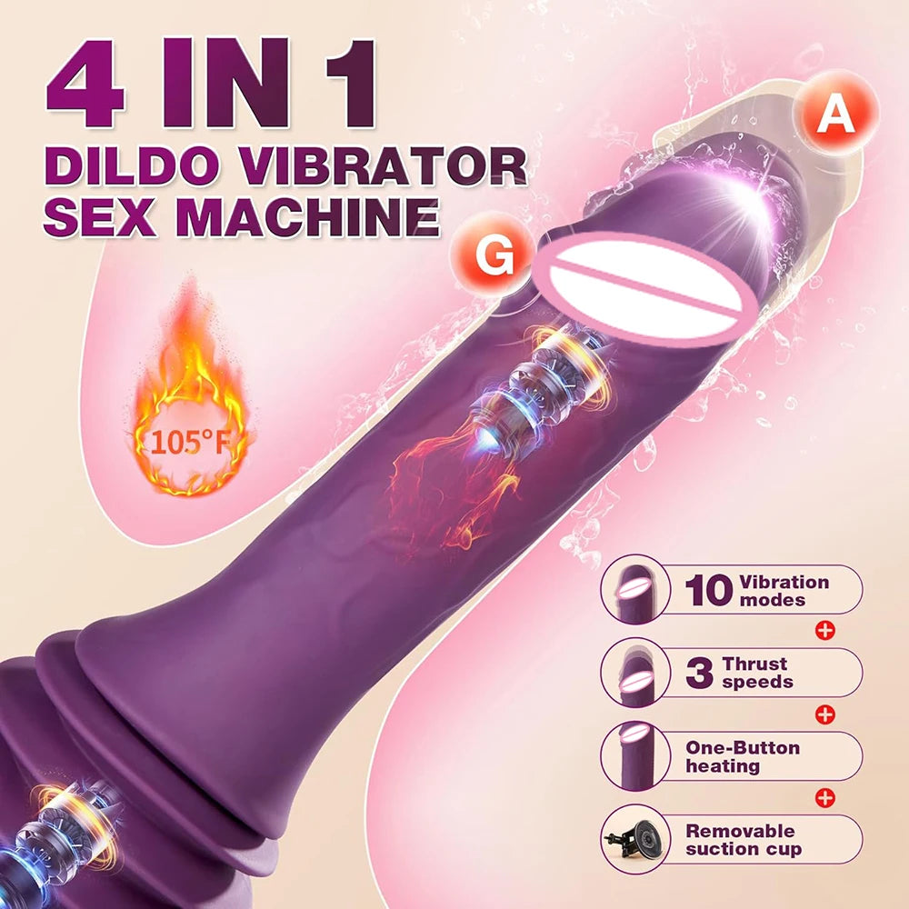 Thrusting Realistic Dildo Vibrator